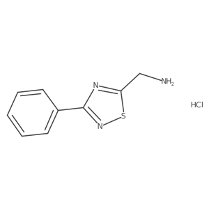 1-(3-Phenyl-1,2,4-thiadiazol-5-yl)methanamine hydrochloride结构式