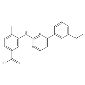 3-[[4-(5-Methoxypyridin-3-yl)pyrimidin-2-yl]amino]-4-methylbenzoic acid结构式