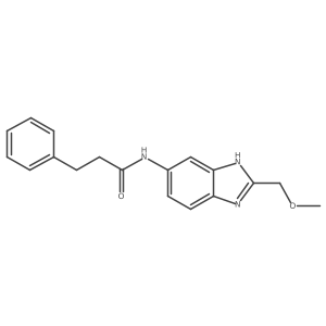 N-[2-(methoxymethyl)-1H-benzimidazol-5-yl]-3-phenylpropanamide Structure