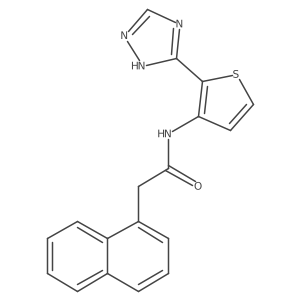 N-(2-(1H-1,2,4-triazol-3-yl)thiophen-3-yl)-2-(naphthalen-1-yl)acetamide结构式