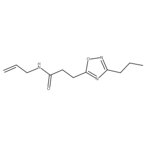 n-Allyl-3-(3-propyl-1,2,4-oxadiazol-5-yl)propanamide结构式