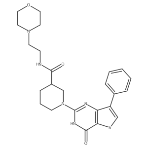 N-(2-morpholinoethyl)-1-(4-oxo-7-phenyl-3,4-dihydrothieno[3,2-d]pyrimidin-2-yl)piperidine-3-carboxamide Structure