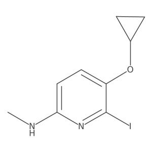 5-Cyclopropoxy-6-iodo-N-methylpyridin-2-amine结构式