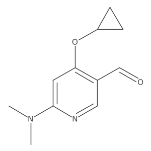 4-Cyclopropoxy-6-(dimethylamino)nicotinaldehyde结构式