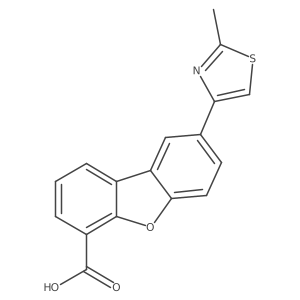 8-(2-Methyl-4-thiazolyl)-4-dibenzofurancarboxylic acid结构式