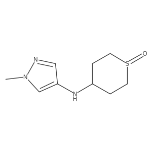 4-((1-Methyl-1H-pyrazol-4-yl)amino)tetrahydro-2H-thiopyran 1-oxide Structure