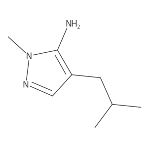 1-methyl-4-(2-methylpropyl)-1H-pyrazol-5-amine Structure