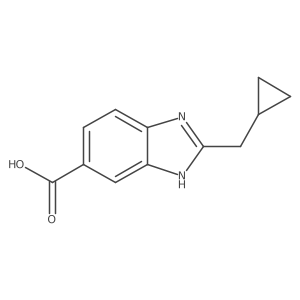 2-(cyclopropylmethyl)-3H-benzimidazole-5-carboxylic acid结构式