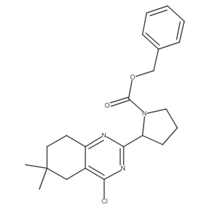 Benzyl 2-(4-chloro-6,6-dimethyl-5,6,7,8-tetrahydroquinazolin-2-yl)pyrrolidine-1-carboxylate结构式