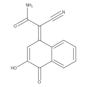 Acetamide, 2-cyano-2-(3-hydroxy-4-oxo-1(4H)-naphthalenylidene)- Structure