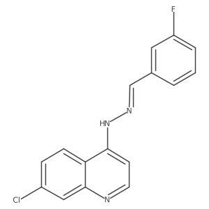 7-chloro-N-[(E)-(3-fluorophenyl)methyleneamino]quinolin-4-amine Structure