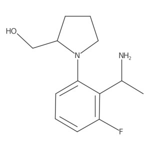 2-Pyrrolidinemethanol, 1-[2-[(1S)-1-aminoethyl]-3-fluorophenyl]- Structure