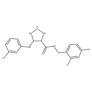 5-[(3-chlorophenyl)amino]-N-[(2,4-difluorophenyl)methyl]-1H-1,2,3-triazole-4-carboxamide Structure