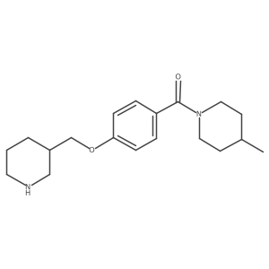 4-Methyl-1-[4-(piperidin-3-ylmethoxy)benzoyl]piperidine hydrochloride结构式