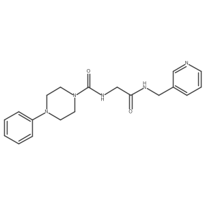 N-{2-oxo-2-[(pyridin-3-ylmethyl)amino]ethyl}-4-phenylpiperazine-1-carboxamide结构式