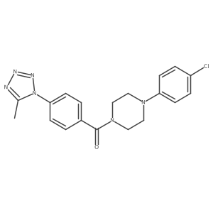 [4-(4-chlorophenyl)piperazin-1-yl][4-(5-methyl-1H-tetrazol-1-yl)phenyl]methanone Structure