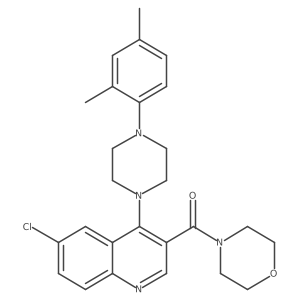 {6-Chloro-4-[4-(2,4-dimethylphenyl)piperazin-1-yl]quinolin-3-yl}(morpholin-4-yl)methanone Structure
