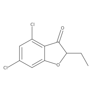 4,6-Dichloro-2-ethyl-2,3-dihydro-1-benzofuran-3-one结构式