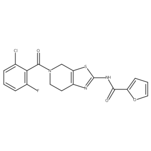 N-(5-(2-chloro-6-fluorobenzoyl)-4,5,6,7-tetrahydrothiazolo[5,4-c]pyridin-2-yl)furan-2-carboxamide结构式