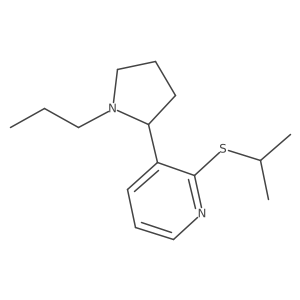 2-(Isopropylthio)-3-(1-propylpyrrolidin-2-yl)pyridine结构式