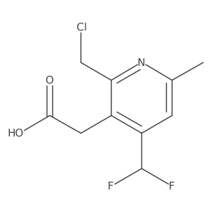 2-(Chloromethyl)-4-(difluoromethyl)-6-methylpyridine-3-acetic acid结构式