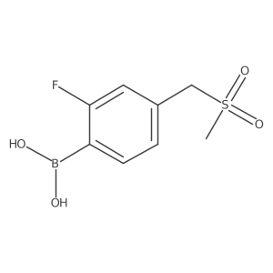 (2-Fluoro-4-((methylsulfonyl)methyl)phenyl)boronic acid Structure