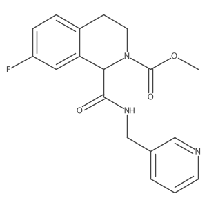 methyl 7-fluoro-1-((pyridin-3-ylmethyl)carbamoyl)-3,4-dihydroisoquinoline-2(1H)-carboxylate结构式
