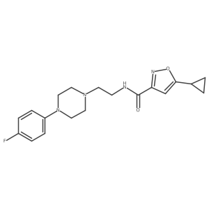 O=C(NCCN1CCN(c2ccc(F)cc2)CC1)c1cc(C2CC2)on1结构式