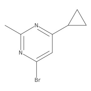 4-Bromo-6-cyclopropyl-2-methylpyrimidine结构式