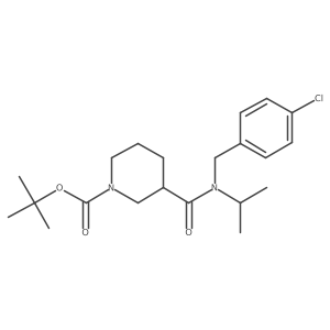 tert-Butyl 3-((4-chlorobenzyl)(isopropyl)carbamoyl)piperidine-1-carboxylate Structure