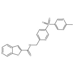 N-((5-((6-methylpyridin-3-yl)sulfonyl)pyridin-2-yl)methyl)furo[2,3-c]pyridine-2-carboxamide结构式