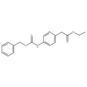 Benzyl 6-((ethoxycarbonyl)methyl)pyridin-3-ylcarbamate结构式