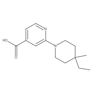 2-(4-Ethyl-4-methylpiperidin-1-yl)pyridine-4-carboxylic acid Structure