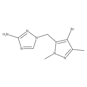 1-((4-Bromo-1,3-dimethyl-1h-pyrazol-5-yl)methyl)-1h-1,2,4-triazol-3-amine Structure