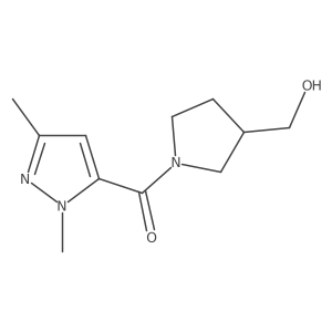 [1-(1,3-dimethyl-1H-pyrazole-5-carbonyl)pyrrolidin-3-yl]methanol结构式