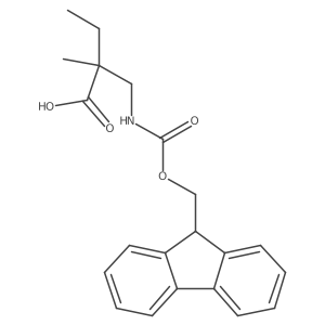 2-(([(9H-Fluoren-9-ylmethoxy)carbonyl]amino)methyl)-2-methylbutanoic acid结构式