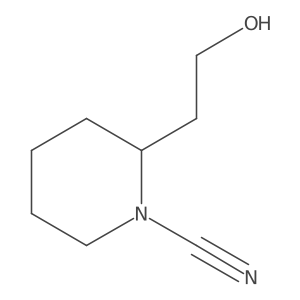 2-(2-Hydroxyethyl)piperidine-1-carbonitrile Structure