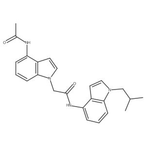 2-[4-(acetylamino)-1H-indol-1-yl]-N-[1-(2-methylpropyl)-1H-indol-4-yl]acetamide Structure
