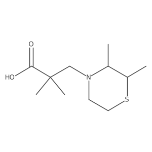 3-(2,3-Dimethylthiomorpholin-4-yl)-2,2-dimethylpropanoic acid结构式