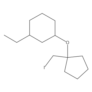 1-Ethyl-3-{[1-(iodomethyl)cyclopentyl]oxy}cyclohexane Structure