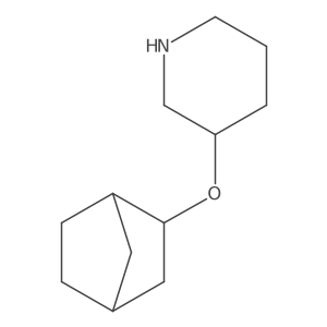 3-{Bicyclo[2.2.1]heptan-2-yloxy}piperidine结构式