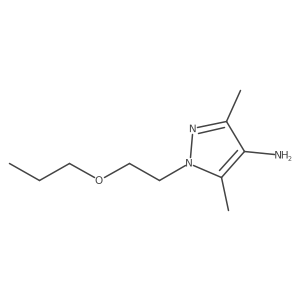 3,5-dimethyl-1-(2-propoxyethyl)-1H-pyrazol-4-amine结构式