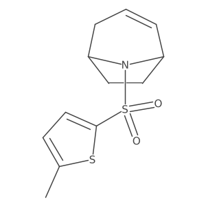 (1R,5S)-8-((5-methylthiophen-2-yl)sulfonyl)-8-azabicyclo[3.2.1]oct-2-ene结构式