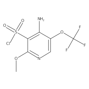 4-Amino-2-methoxy-5-(trifluoromethoxy)pyridine-3-sulfonyl chloride结构式