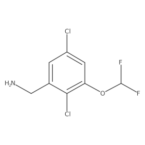 2,5-Dichloro-3-(difluoromethoxy)benzylamine结构式