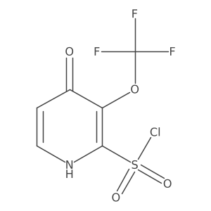4-Hydroxy-3-(trifluoromethoxy)pyridine-2-sulfonyl chloride结构式
