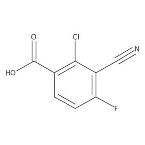 2-Chloro-3-cyano-4-fluorobenzoic acid结构式