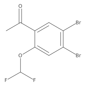 1-(4,5-Dibromo-2-(difluoromethoxy)phenyl)ethanone Structure