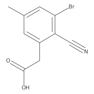 3-Bromo-2-cyano-5-methylphenylacetic acid Structure