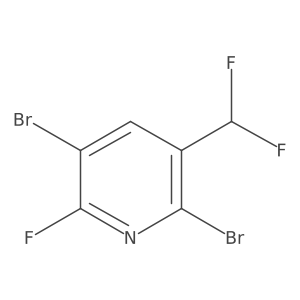 2,5-Dibromo-3-(difluoromethyl)-6-fluoropyridine Structure